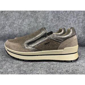 IGI&CO Shoes Womens Size 8.5 39 Taupe Metallic Slip On Leather Italy Comfort